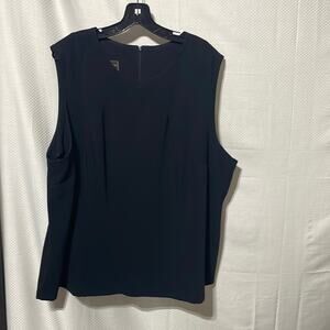 Louben 24w black acetate polyester back zip tank vintage designer piece nwot